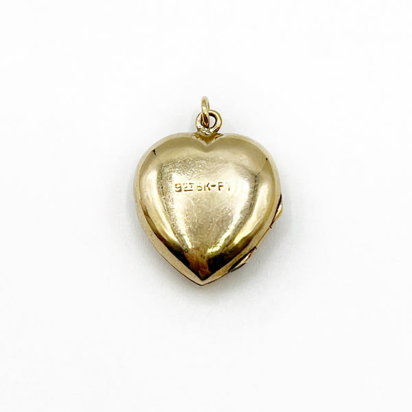 Golden Picture Locket with an Engraved Sun