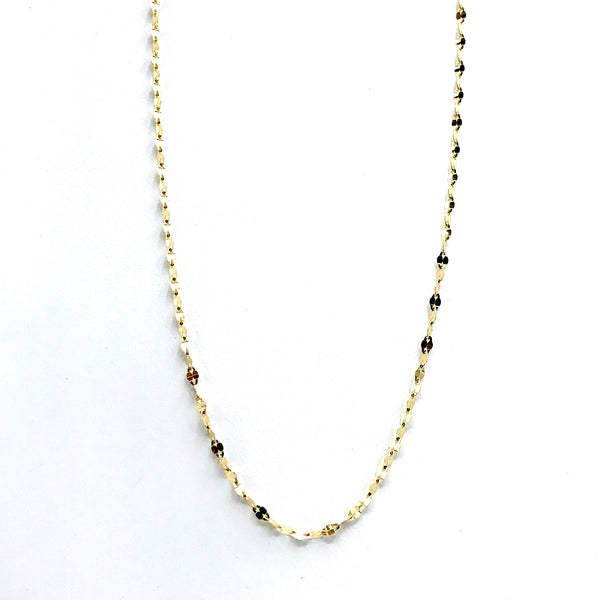 Sparkly Italian 14 Karat Yellow Gold Chain 16"- also available in 18"