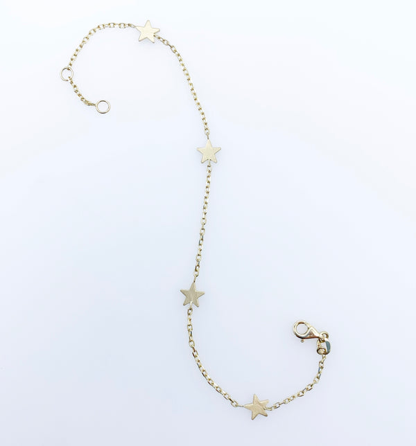 Yellow Gold Bracelet with Stars
