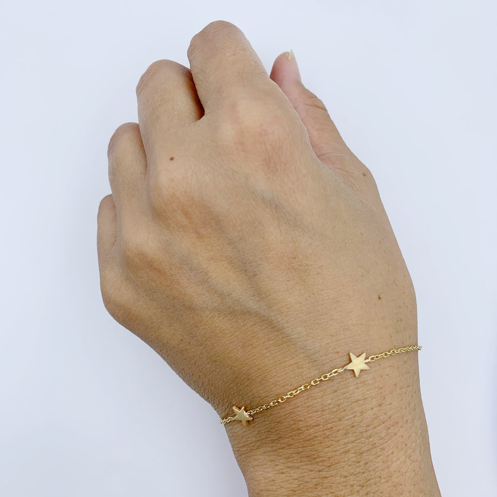 Yellow Gold Bracelet with Stars