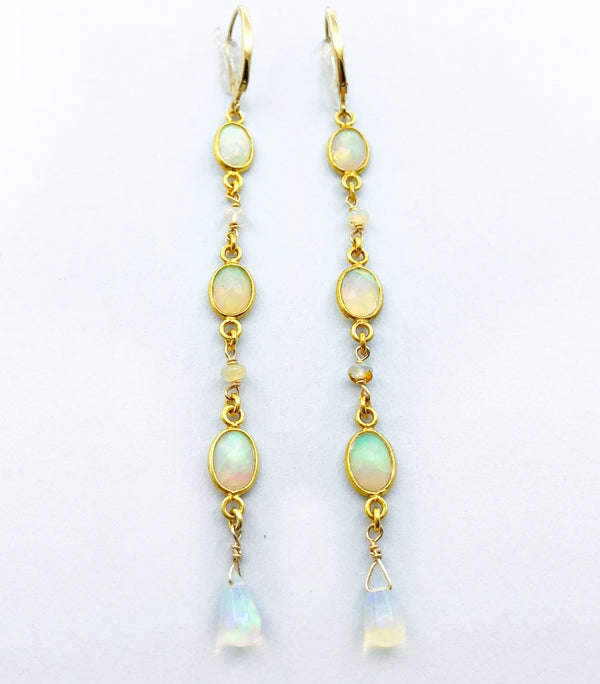 Opal Gold Vermeil Earrings