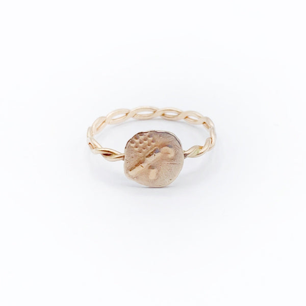 Ancient Coin Stamp Ring