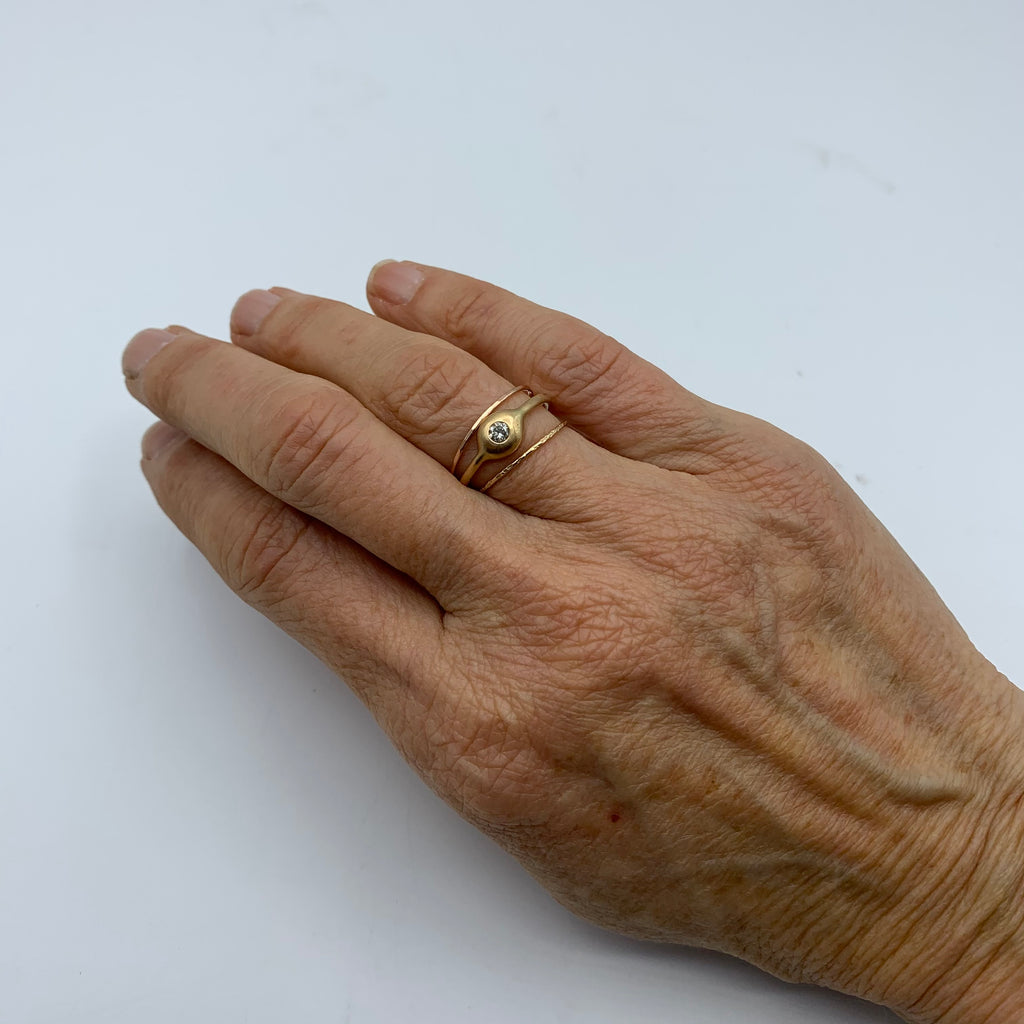 Delicately Textured Golden Band