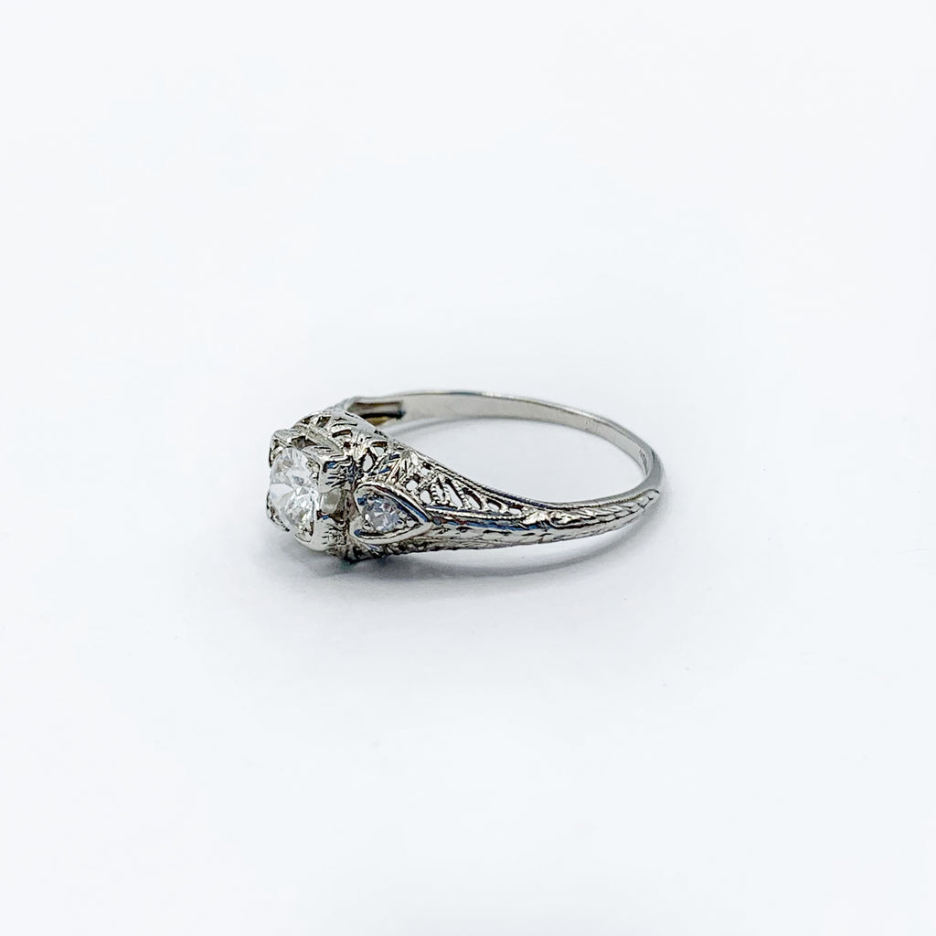 Platinum Diamond Ring 1940's