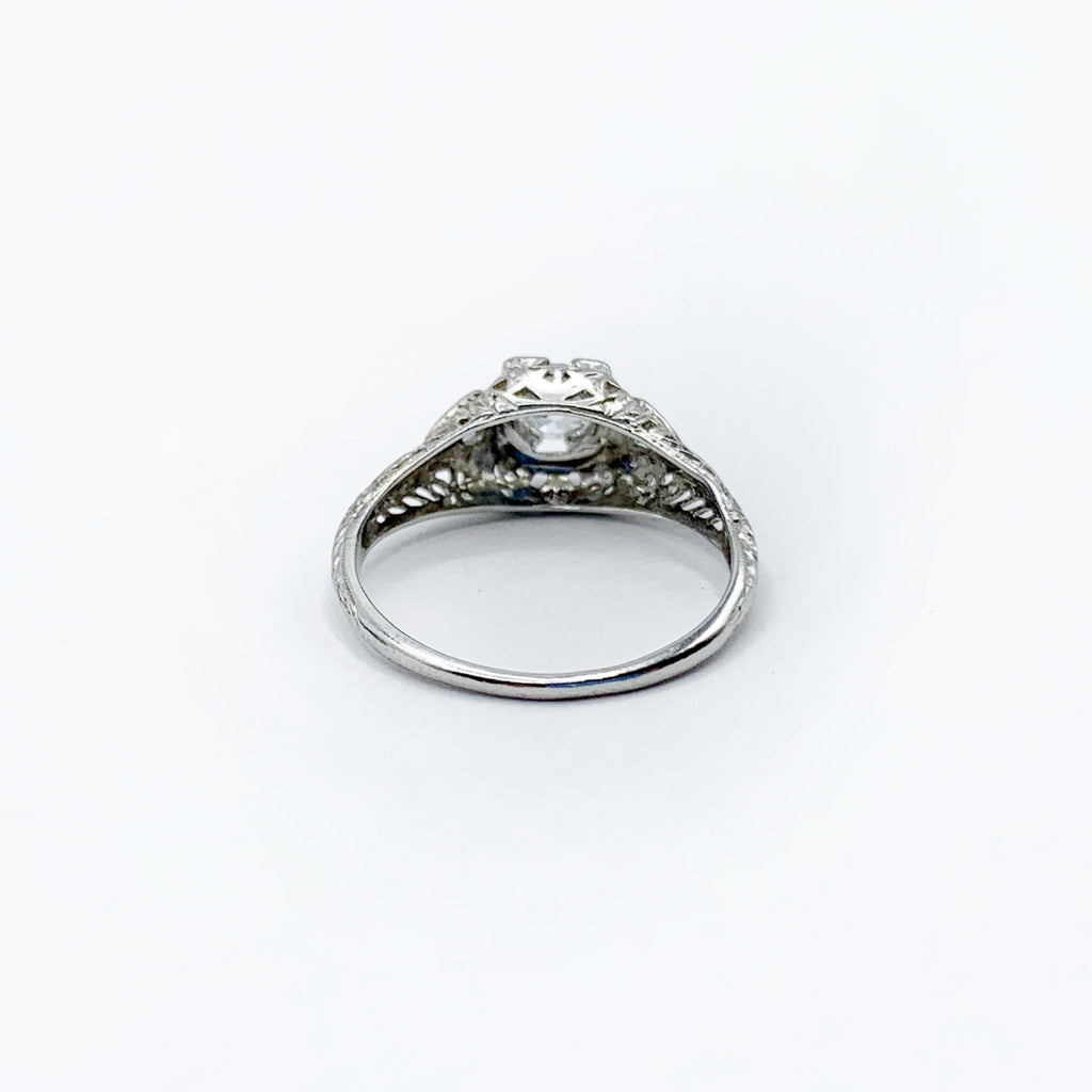 Platinum Diamond Ring 1940's