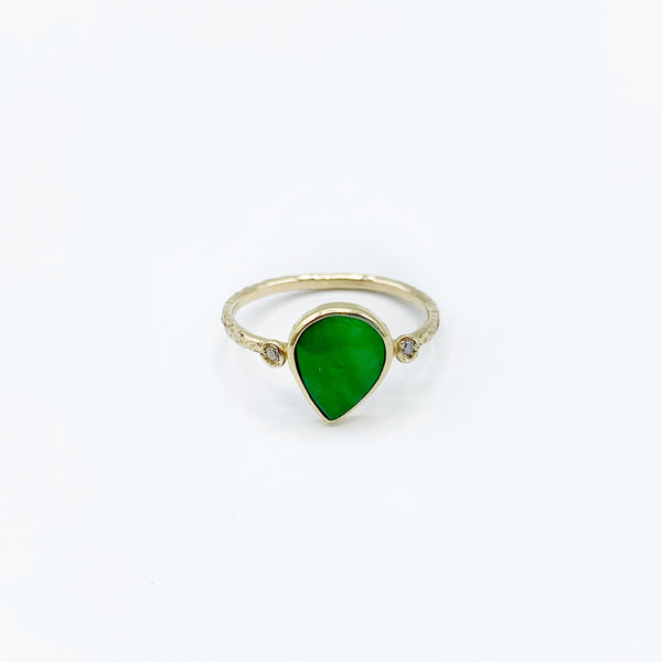 Brilliant Green Jade with Teensy Diamonds