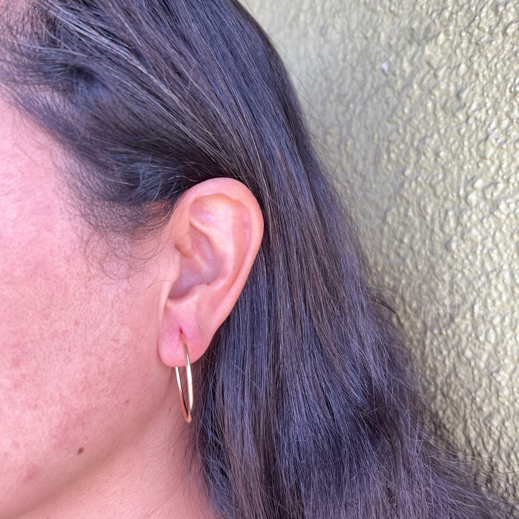 Yellow Gold Continuous Medium Hoops