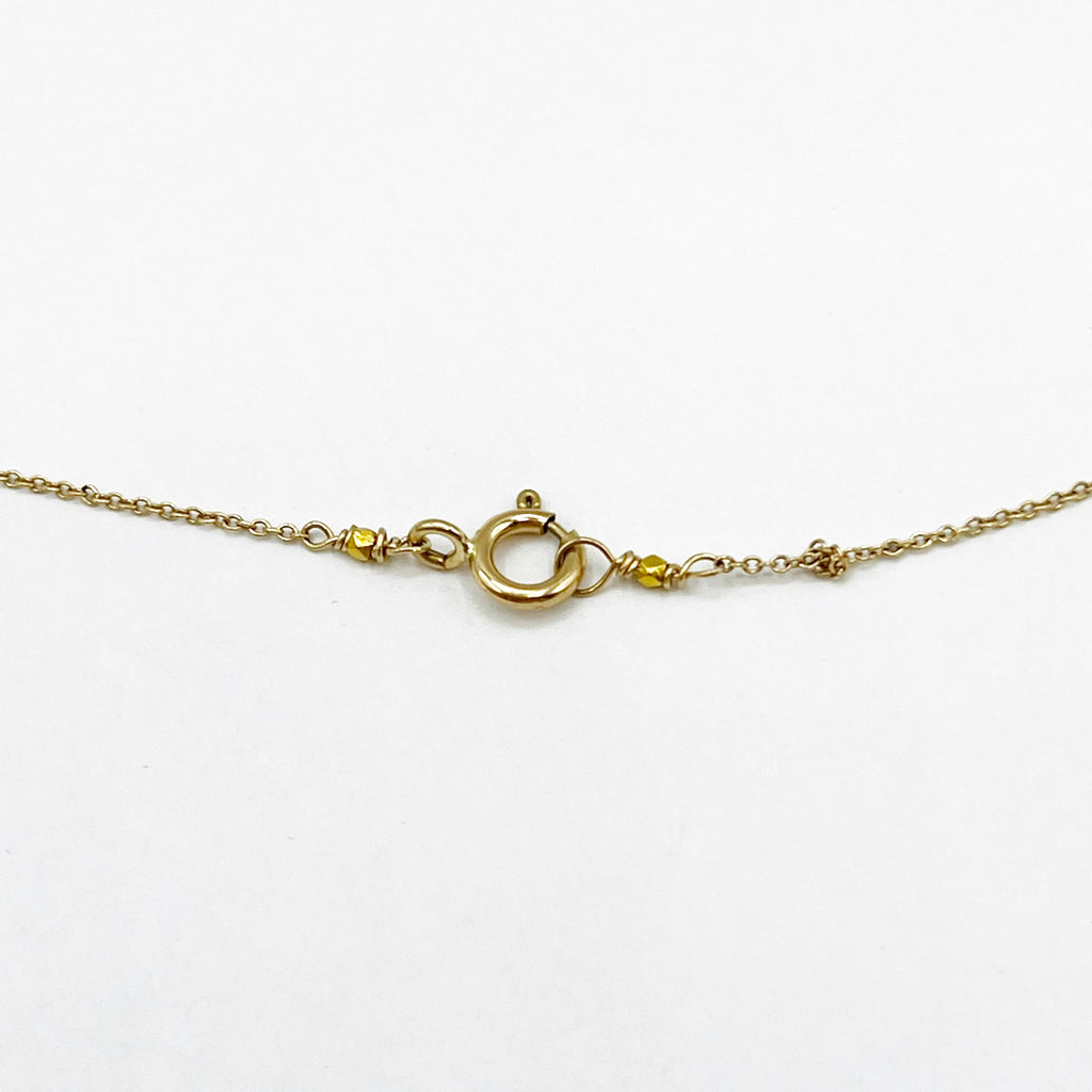 Golden Moss Aqua and Diamond Pendant Necklace