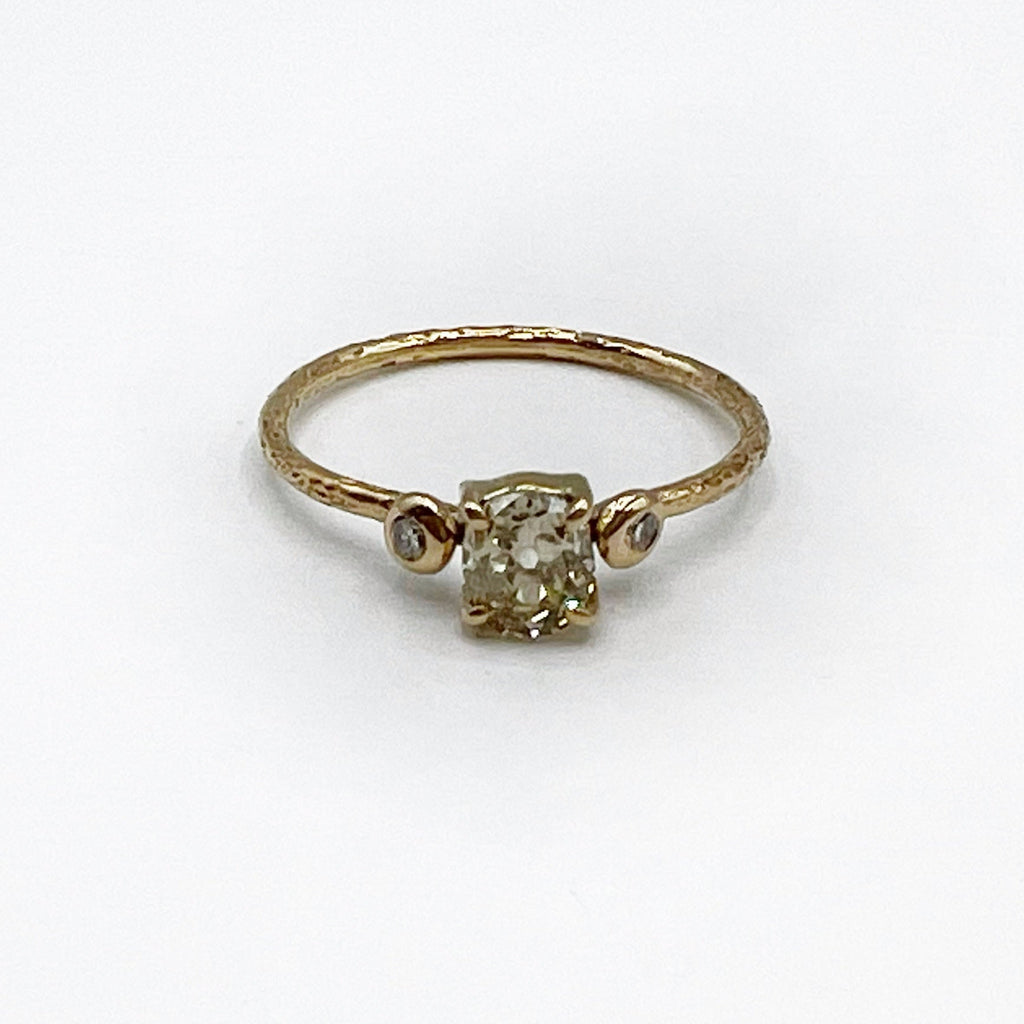 Champagne Oval Diamond Engagement  Ring