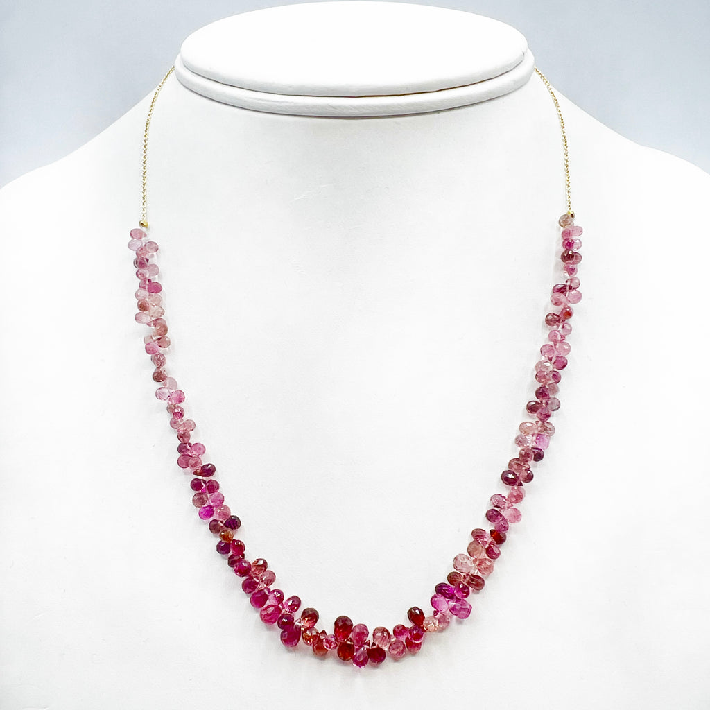 Raspberry Delicate Tourmaline Necklace