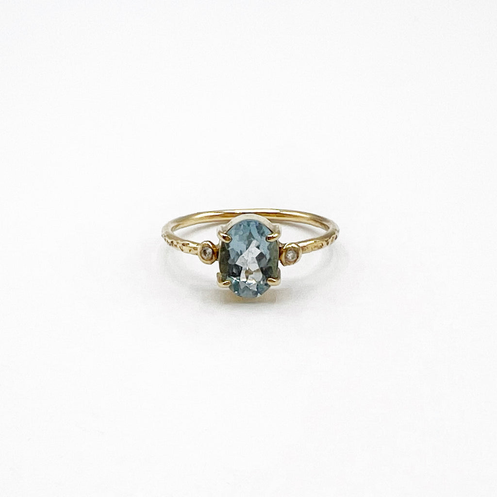Celestial Aquamarine and Diamond Ring
