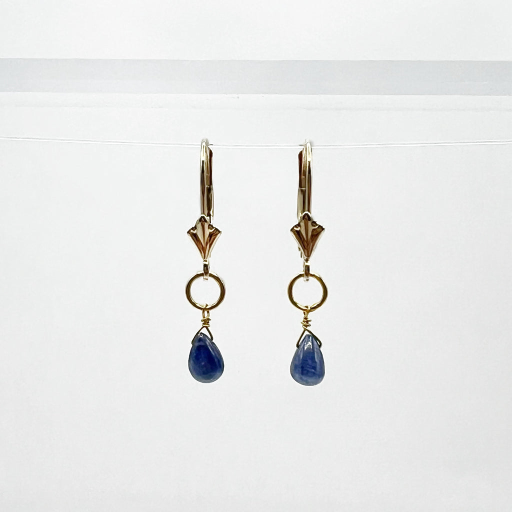 Sapphire Dew Droplet Earrings