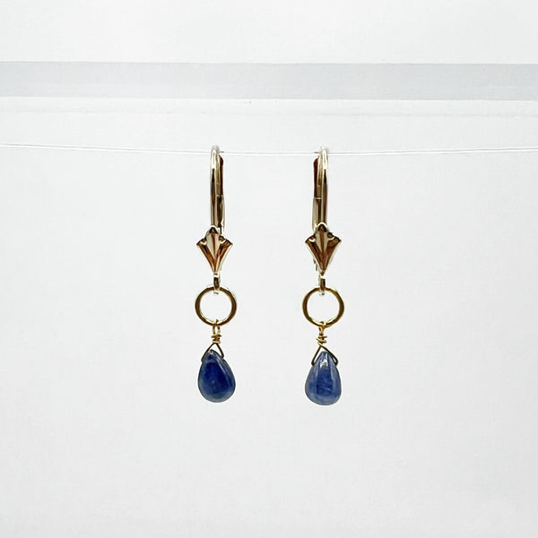 Sapphire Dew Droplet Earrings