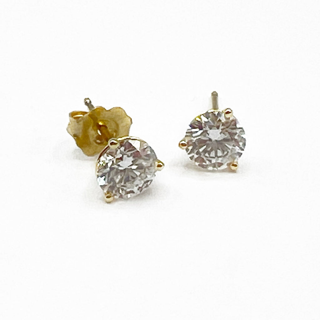 Bright Diamond and Gold Studs