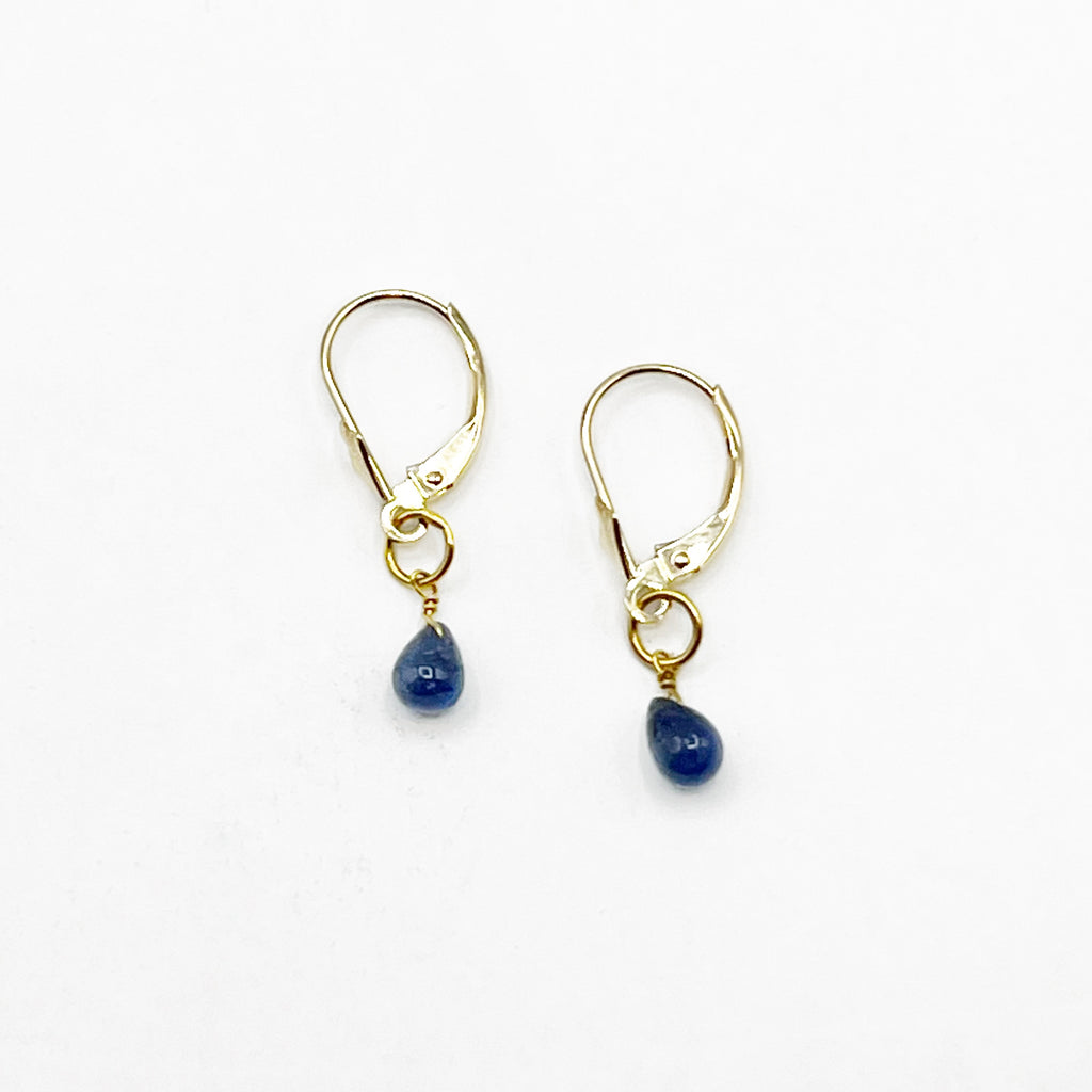 Sapphire Dew Droplet Earrings