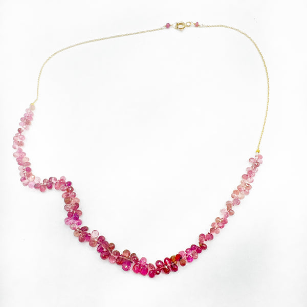 Raspberry Delicate Tourmaline Necklace