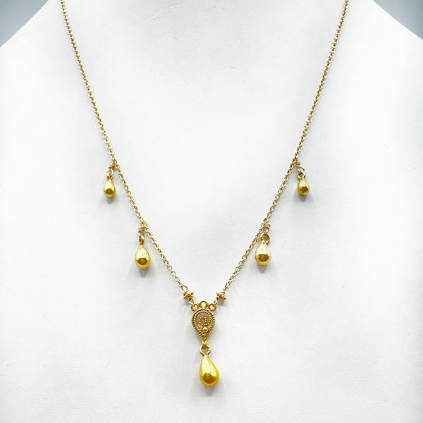 Golden Droplets Necklace