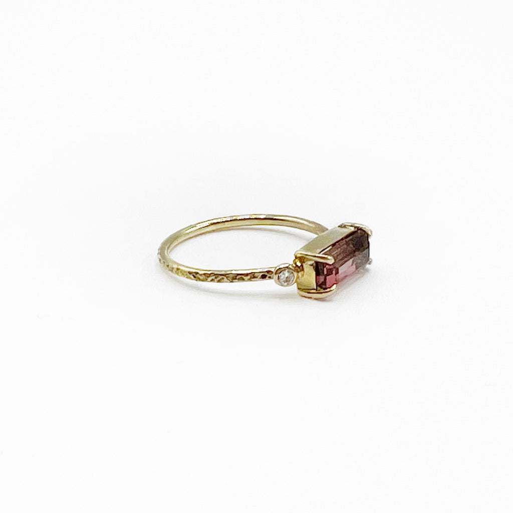 Princess Pink Tourmaline and Diamonds
