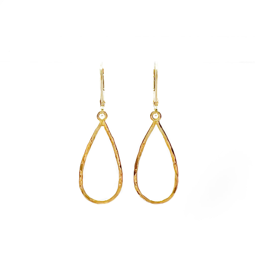 Teardrops of Hammered  Earrings