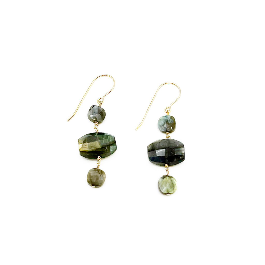 Labradorite Triple Drop Earrings