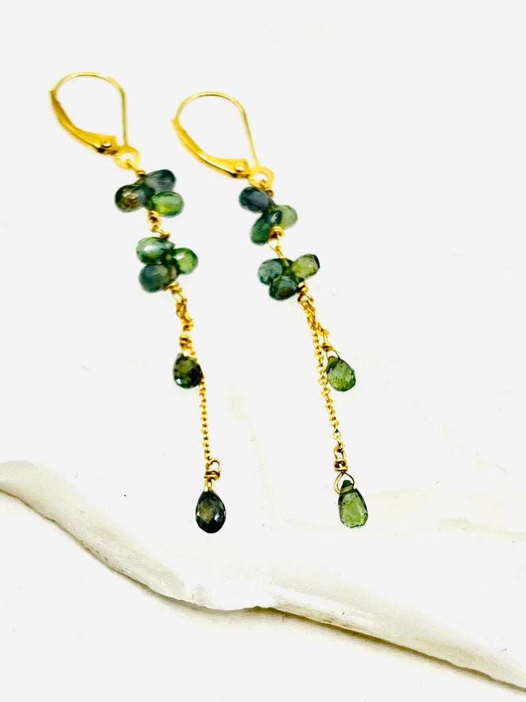 Green Sapphire Earrings