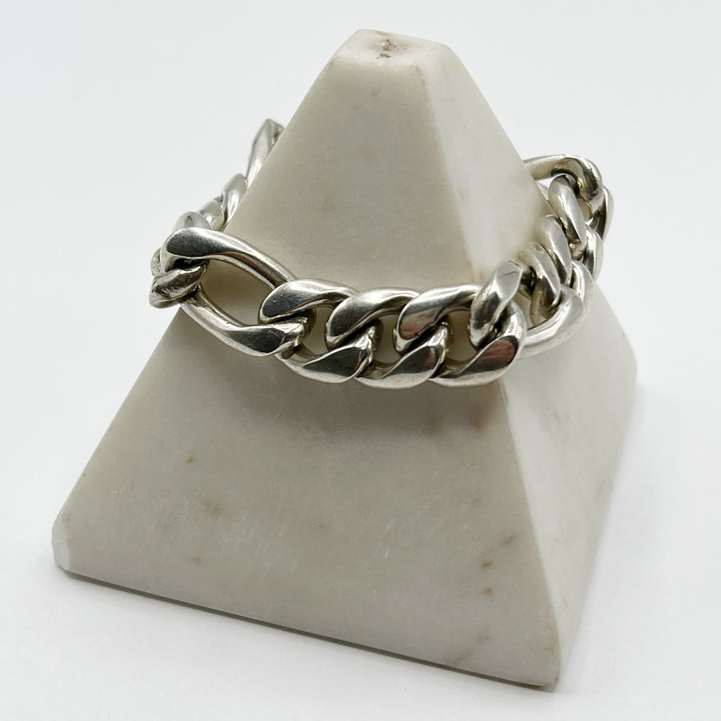 Chunky Men’s Sterling Silver Curb Link Bracelet