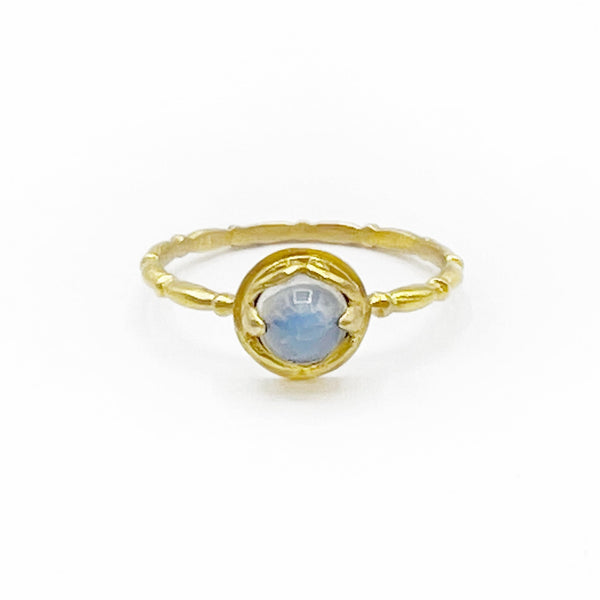 Galaxy Golden Glow Moonstone Ring