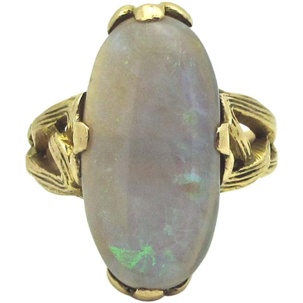 Large Opal on a Carved Circlet of Gold