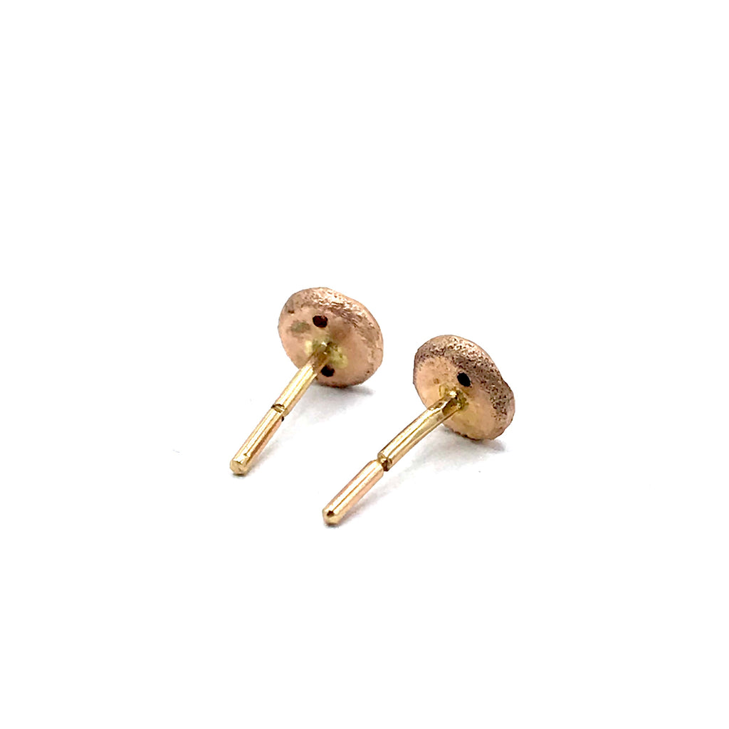 Yin Yang Rose Gold Stud Earrings