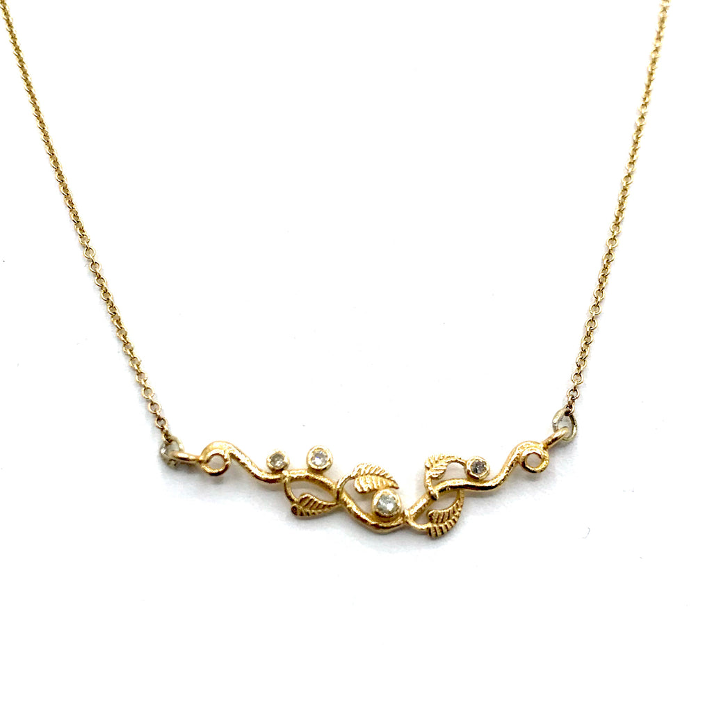 Ivy Diamond and Gold Necklace