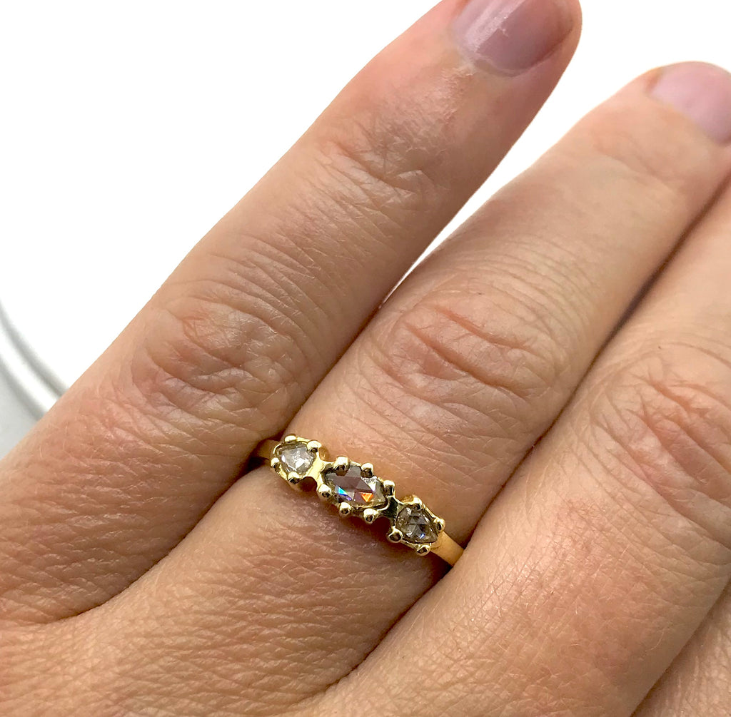 Champagne Diamonds and Gold ring