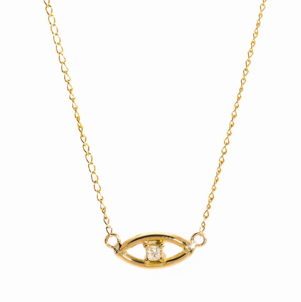 Diamond "Eye" Necklace