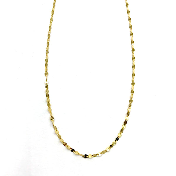 Sparkly Italian 14 Karat Yellow Gold Chain 16"- also available in 18"