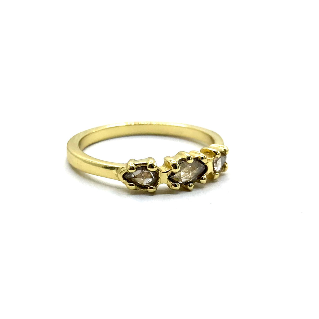 Champagne Diamonds and Gold ring