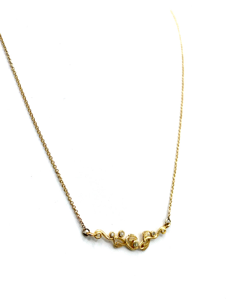 Ivy Diamond and Gold Necklace