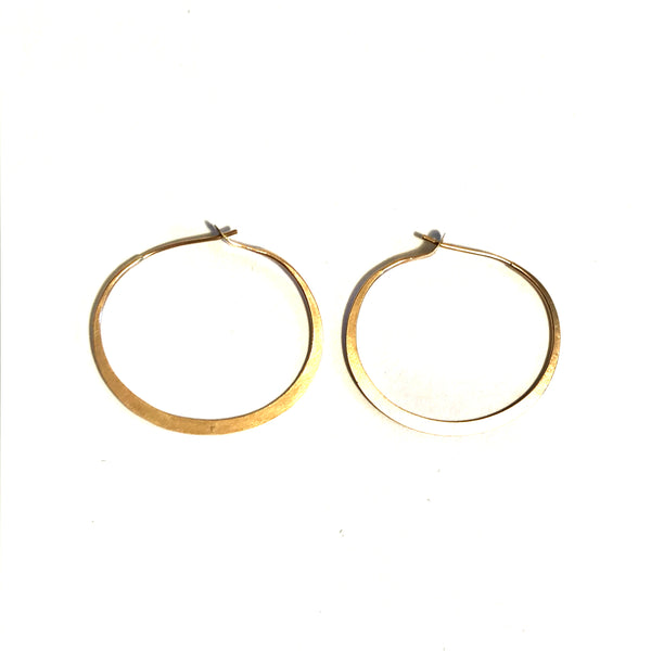 Classic Handmade Golden Hoops