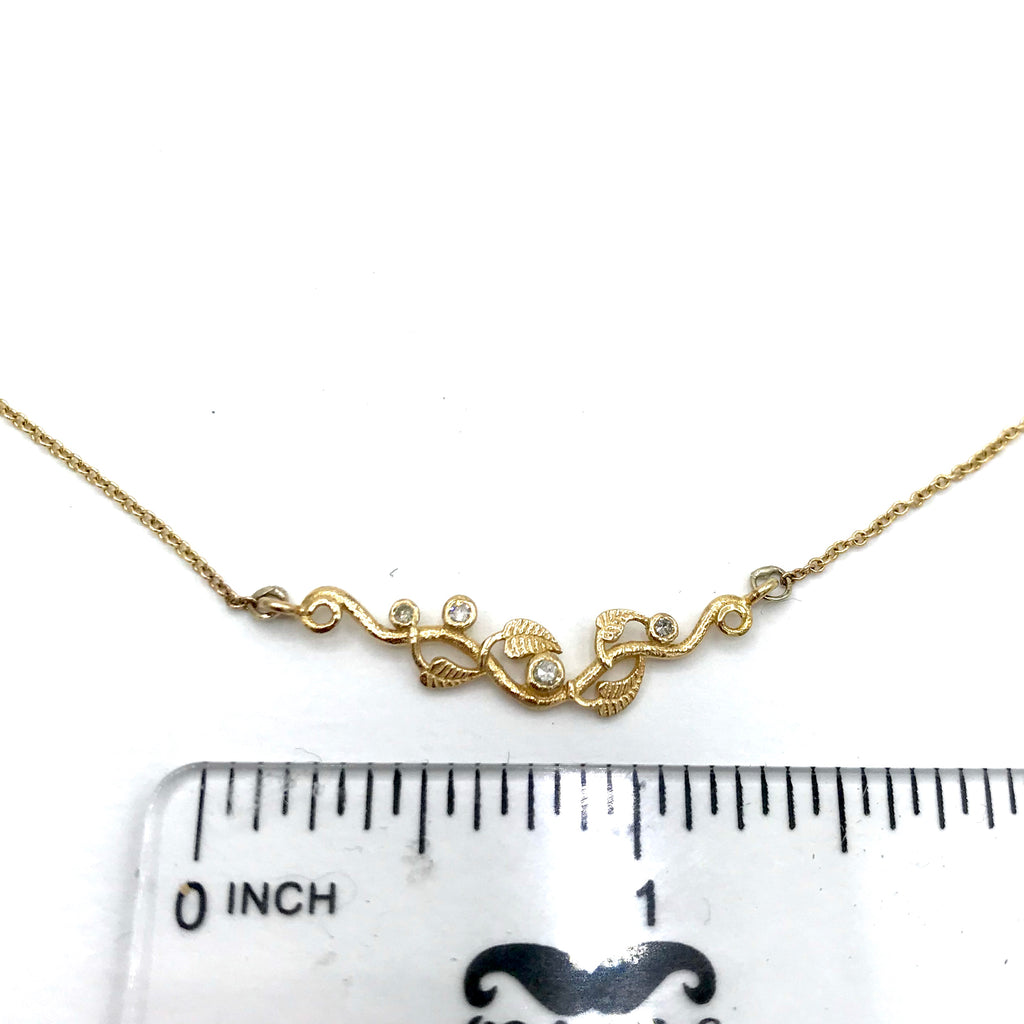 Ivy Diamond and Gold Necklace