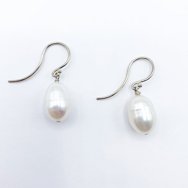 Sterling Silver Pearl Drop Earrings