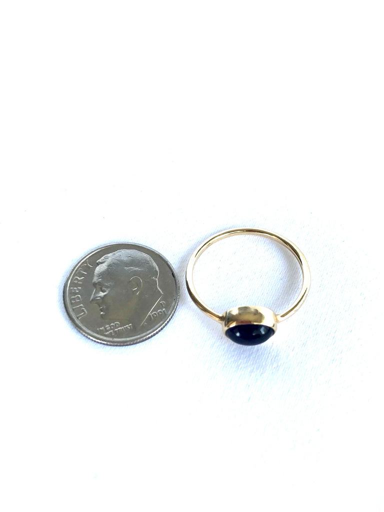 Luscious Deep Purple Amethyst on a delicate gold band