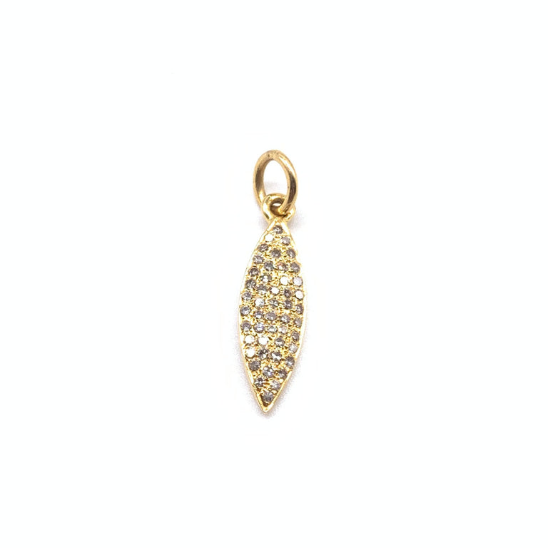 Almond Shaped Diamond Studded Pendant
