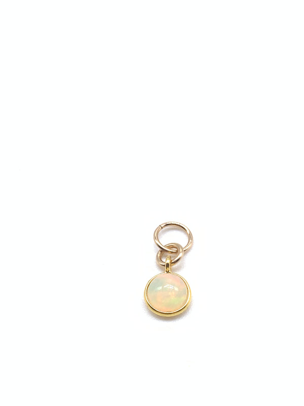 Petite Opal Pendant in 14K Yellow Gold