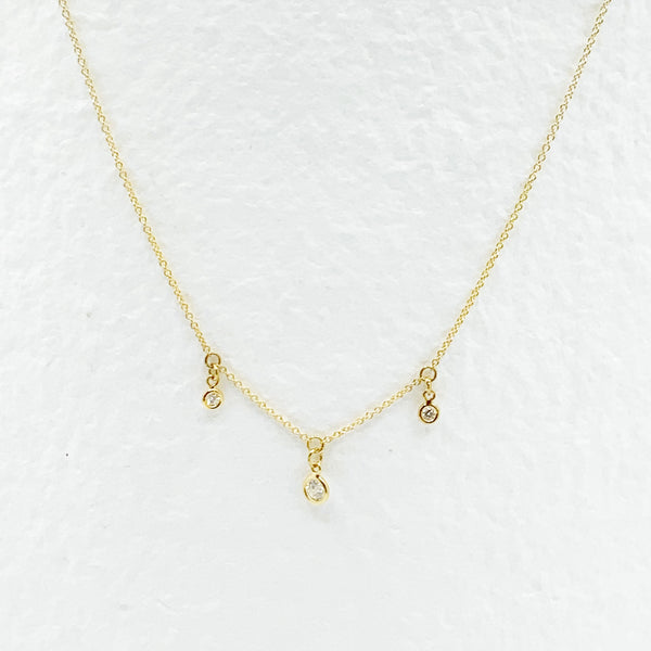 Diamond Triad in Bright Yellow Gold