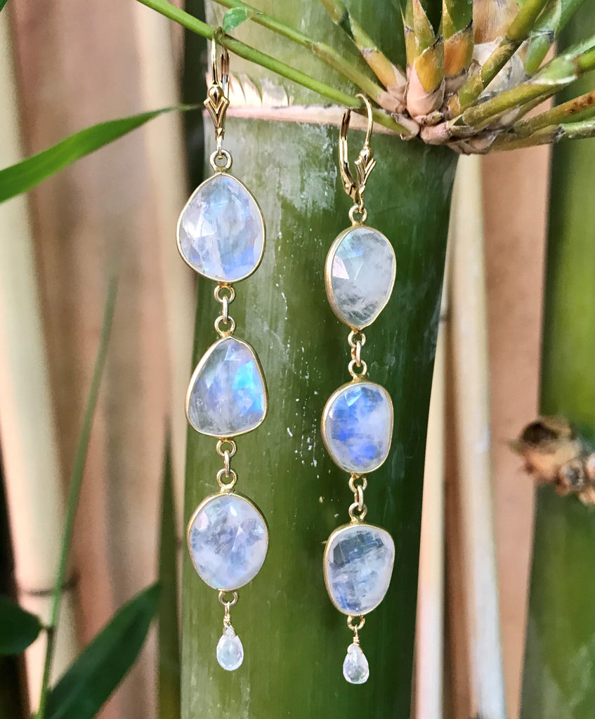 Shimmering Moonstones with Gold