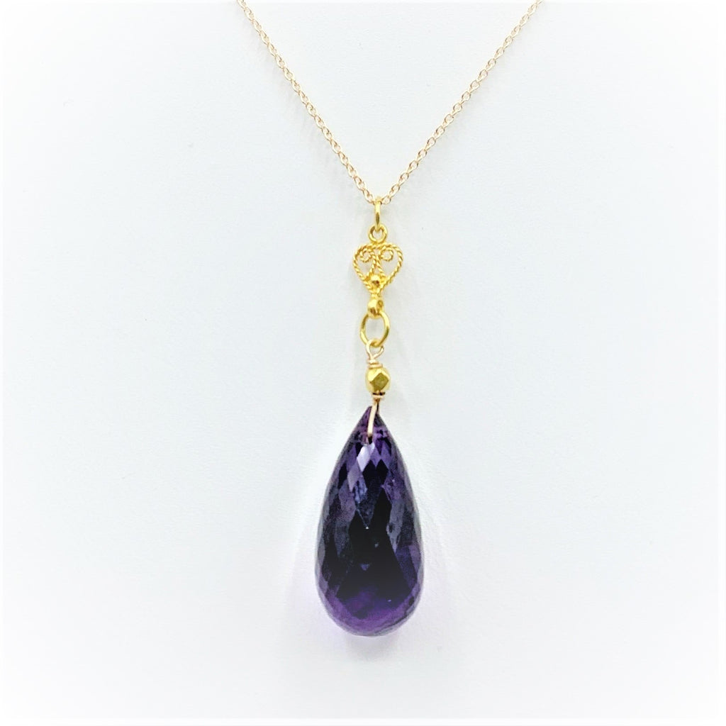 Deep Purple Dew Drop Amethyst
