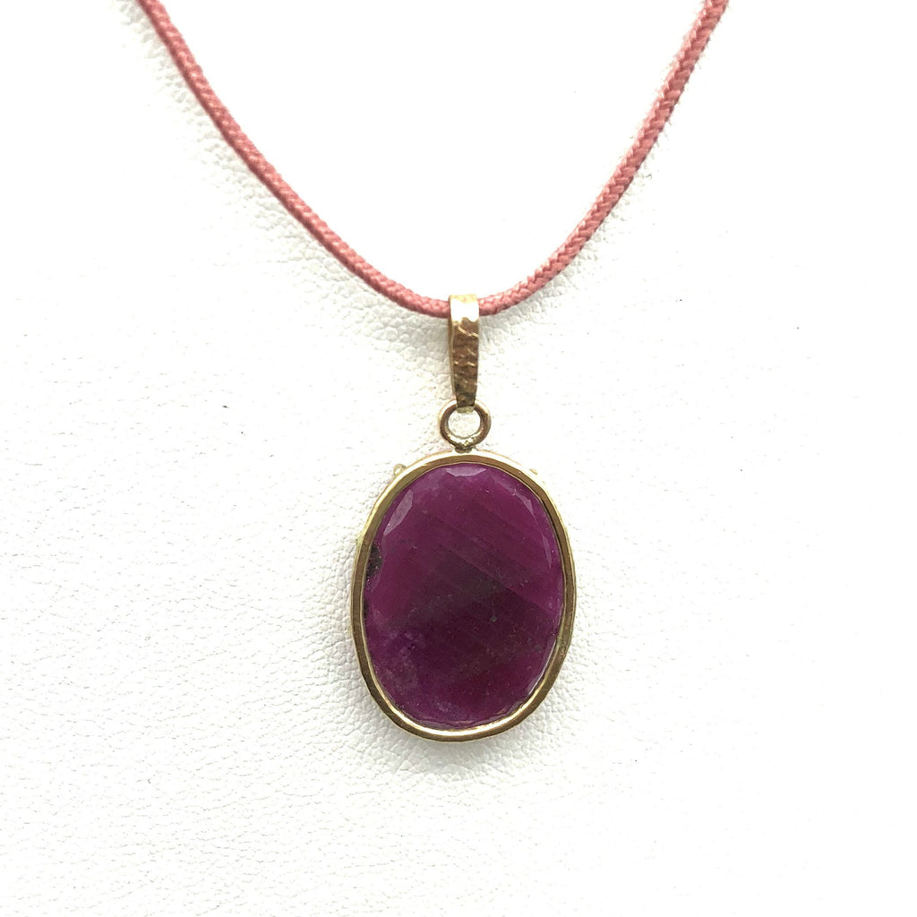 Ruby Birthstone Pendant