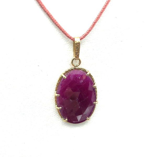 Ruby Birthstone Pendant