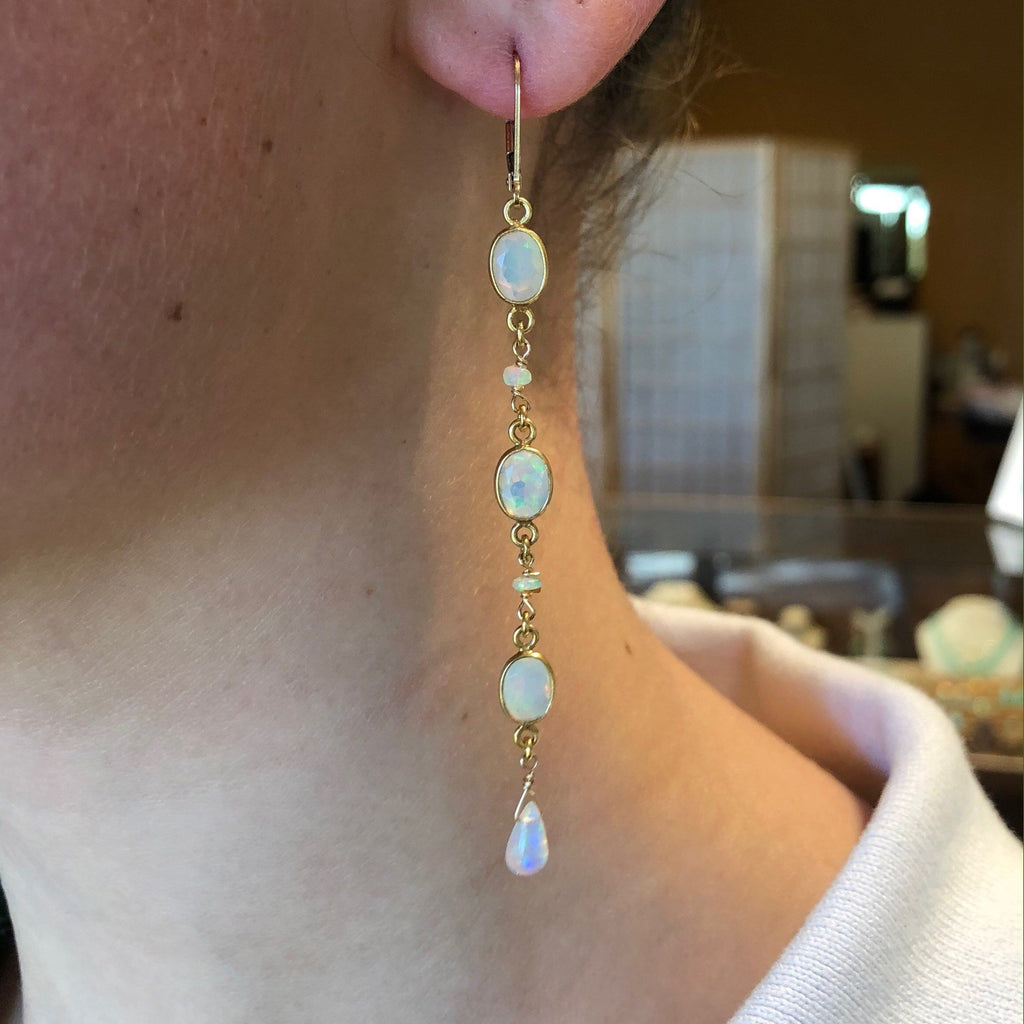Opal Gold Vermeil Earrings