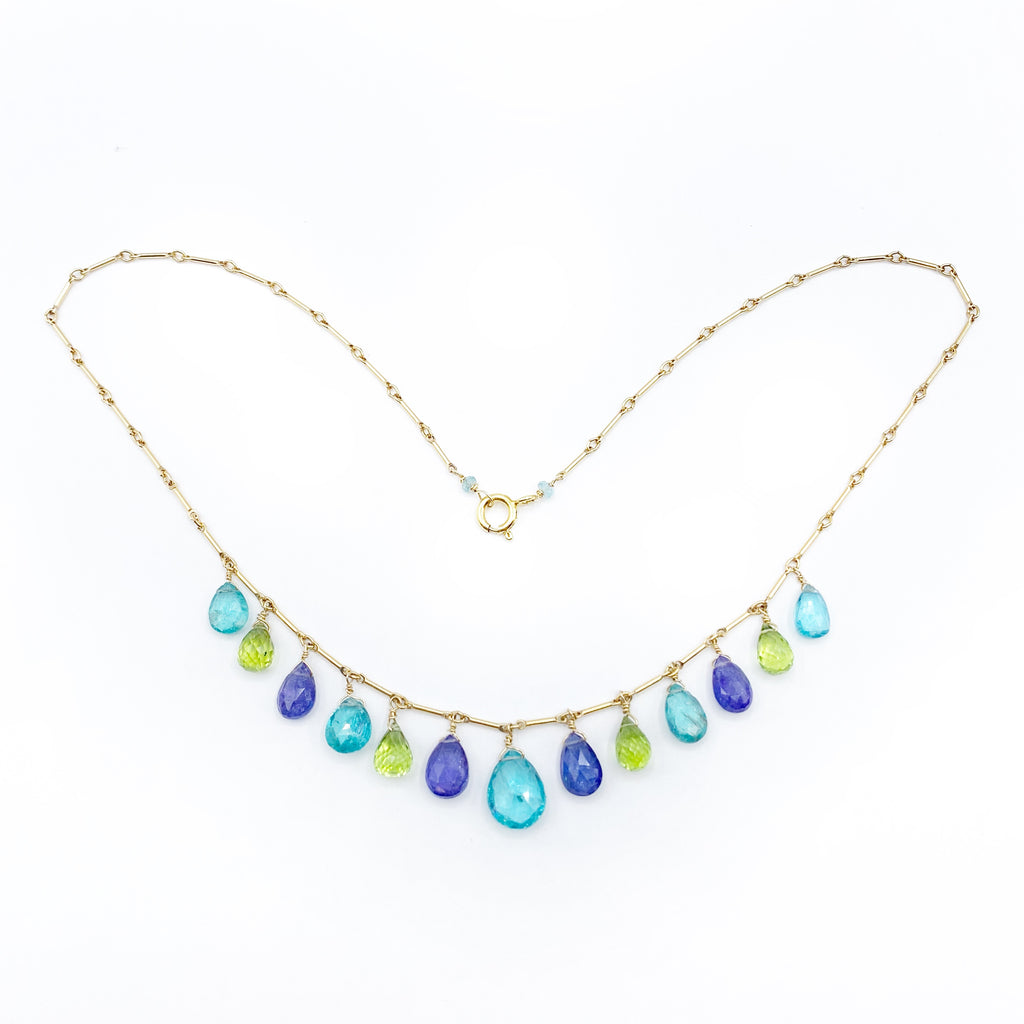Multicolor Briolette Necklace