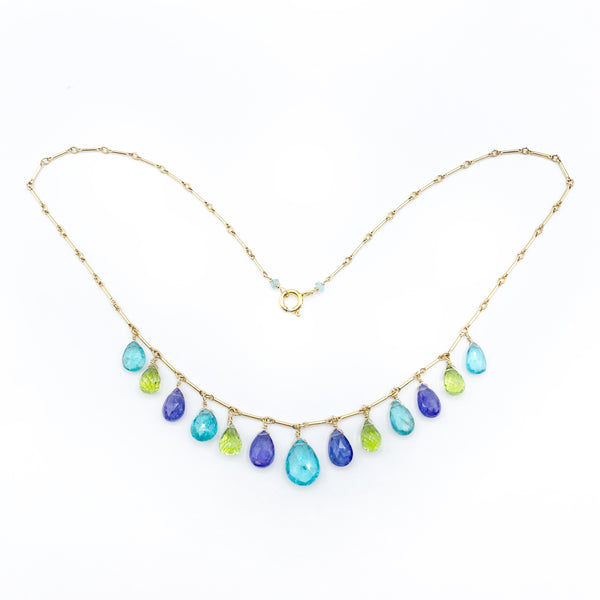 Multicolor Briolette Necklace