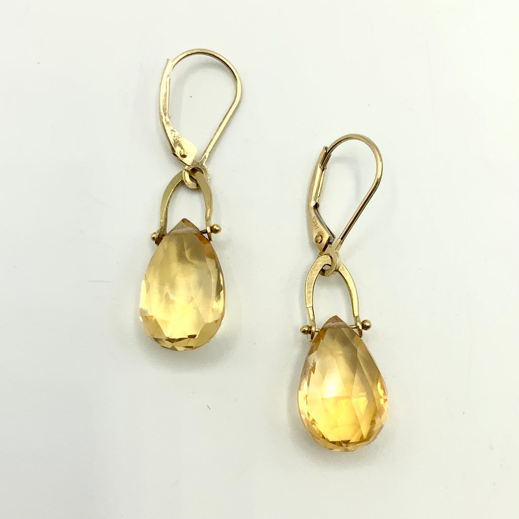 Sunny Citrine Teardrops